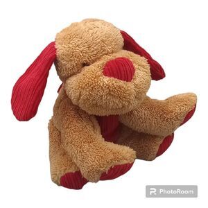 Animal Adventure Puppy Dog Plush Brown Corduroy Holiday Stuffed Animal Soft Toy